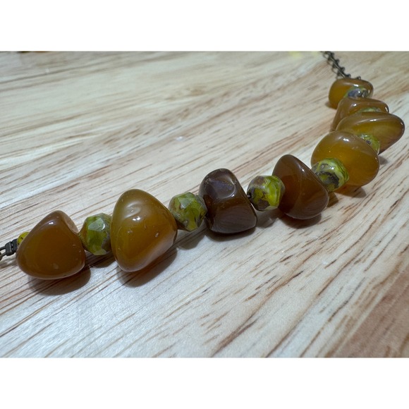 Vintage Agate 18" Necklace and Earrings Set - Picture 12 of 13